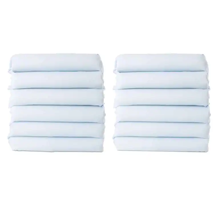 Cozyfit™ Standard Cot Sheets - Blue, 12 Pack