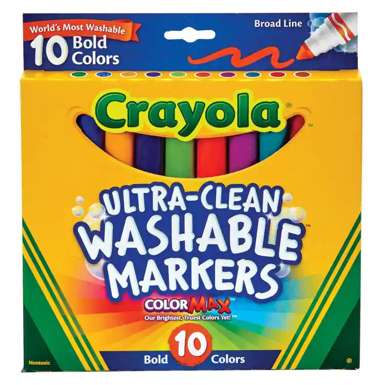 Crayola® Washable Broad Line Markers, Bold 10 ct.