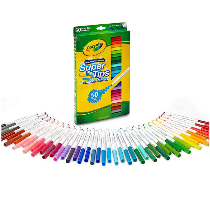 Crayola® Washable Super Tips Markers, 50 Ct | Becker's