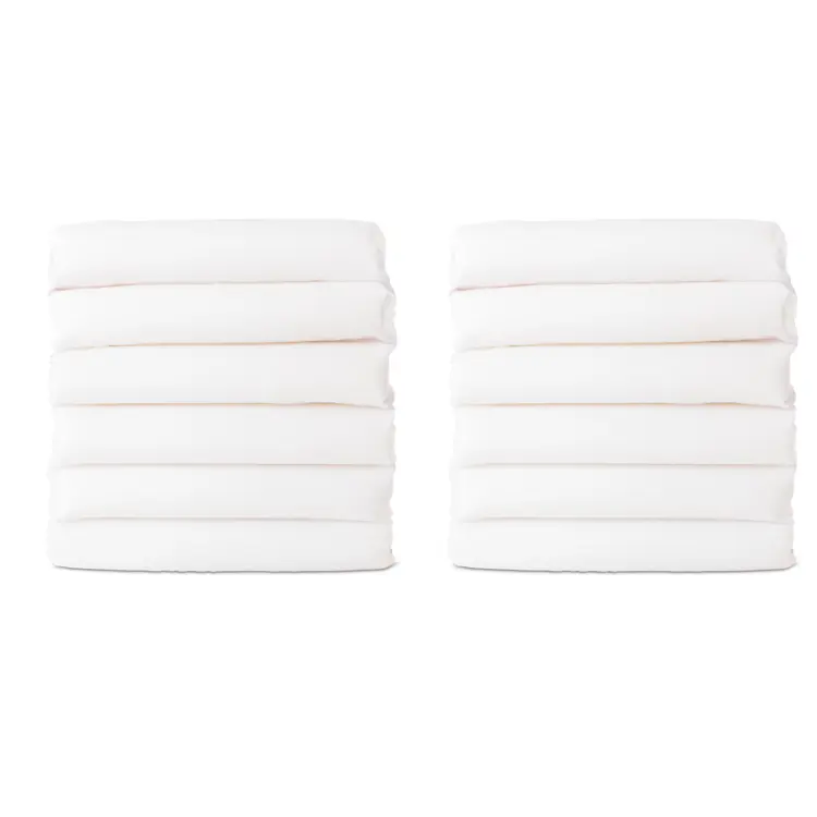 Cozyfit™ Toddler Cot Sheets - White, 12 Pack