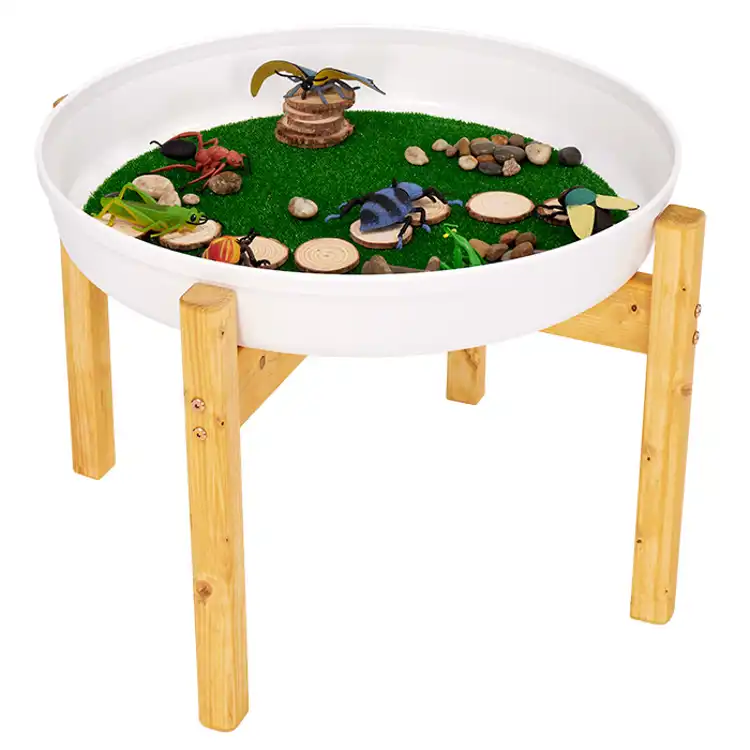 Deep Spot Tuff Tray & Wooden Stand