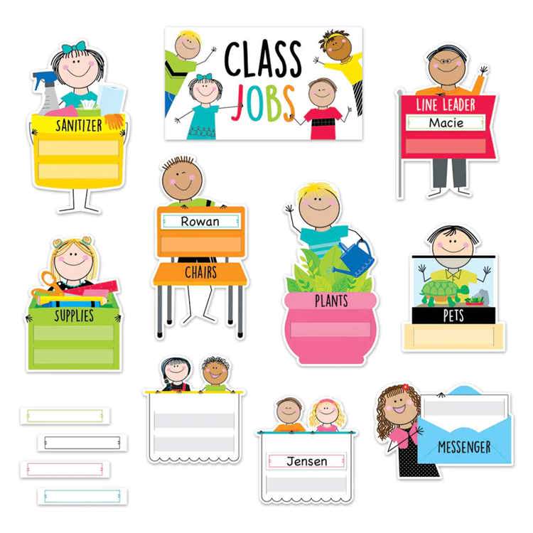 Stick Kids Class Jobs Mini Bulletin Board Set