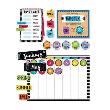 Bold & Bright Calendar Bulletin Board Set