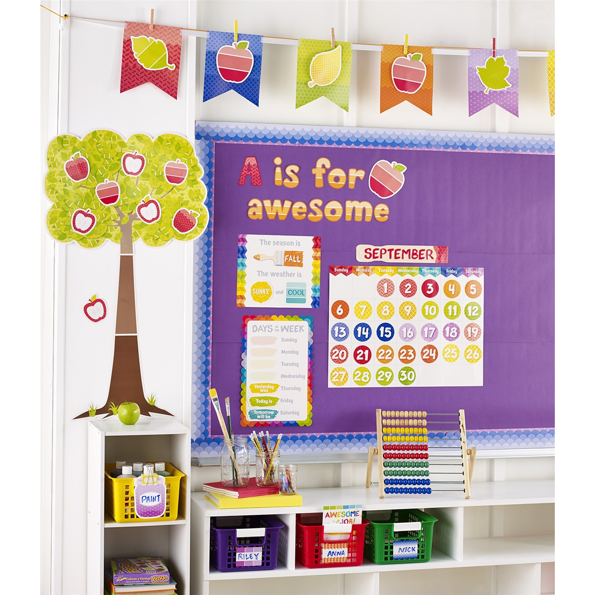 Painted Palette Calendar Bulletin Board Set Becker's School Supplies