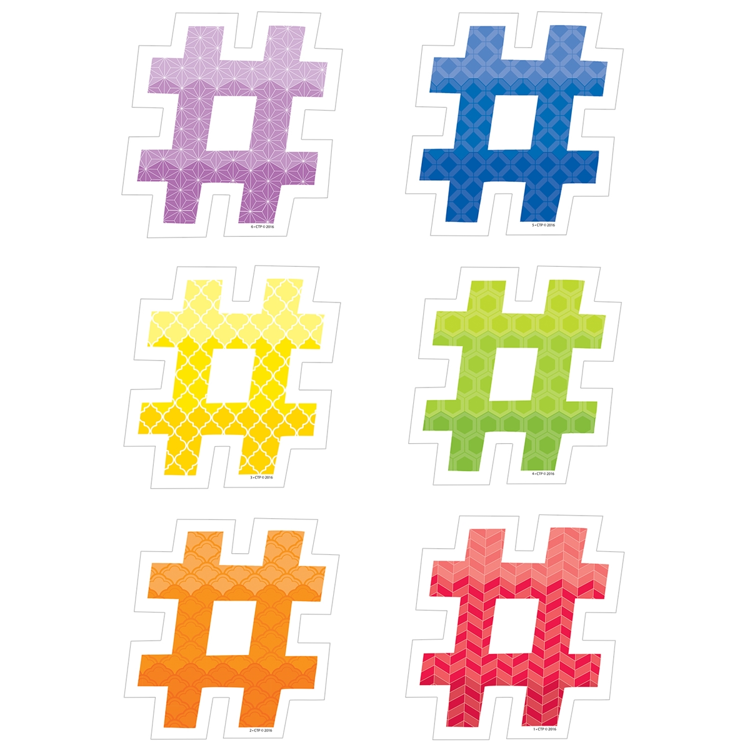 Painted Palette Hashtags Designer Cut-Outs