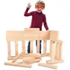 Foam Wooden Beam Building Blocks, 24 pcs