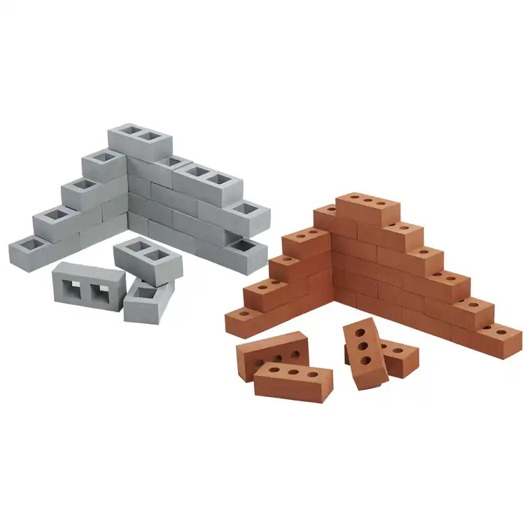 Foam Brick & Cinder Block Set