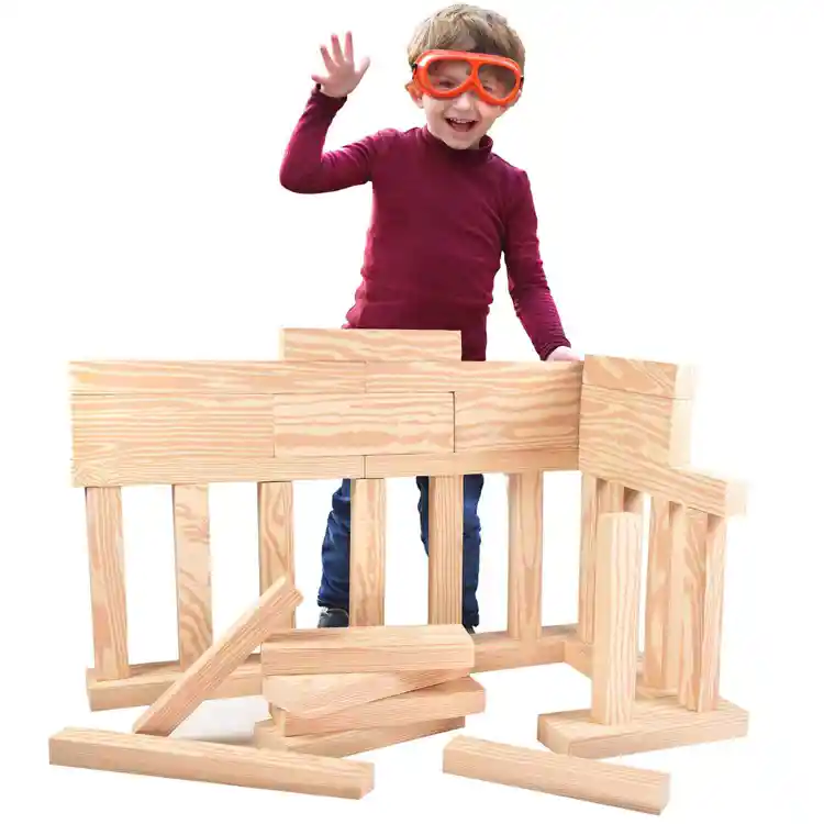 Foam Wooden Beam Building Blocks