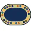 Delightful Diamonds Rug, Oval 3'10" x 5'4"
