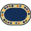 Delightful Diamonds Rug, Oval 3'10" x 5'4"