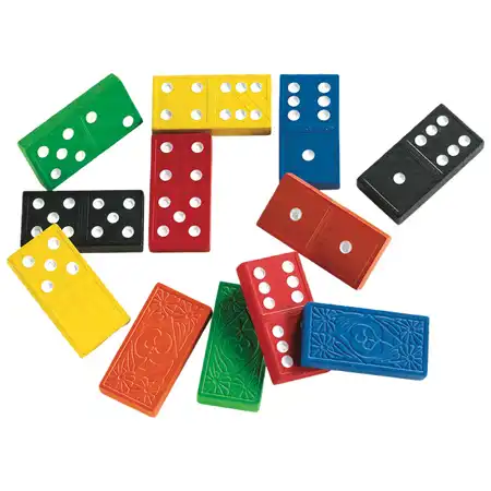 Double-Six Wooden Dominoes