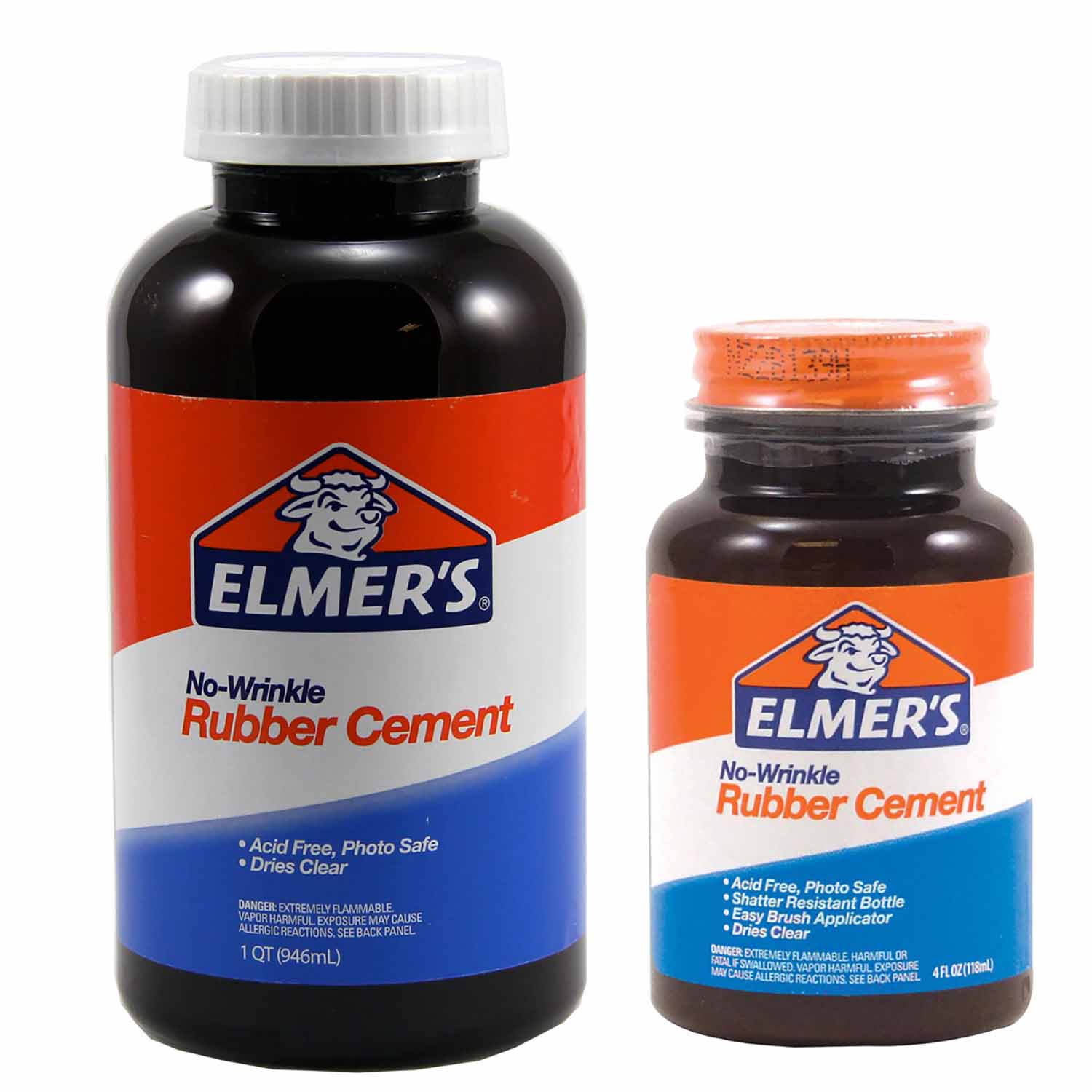 Elmer's 8 oz Bottle with Brush Rubber Cement