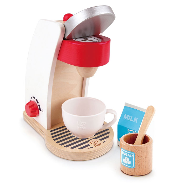 Details about   Coffee Maker Set White Wood Coffee Maker Set Pretend Play Game 