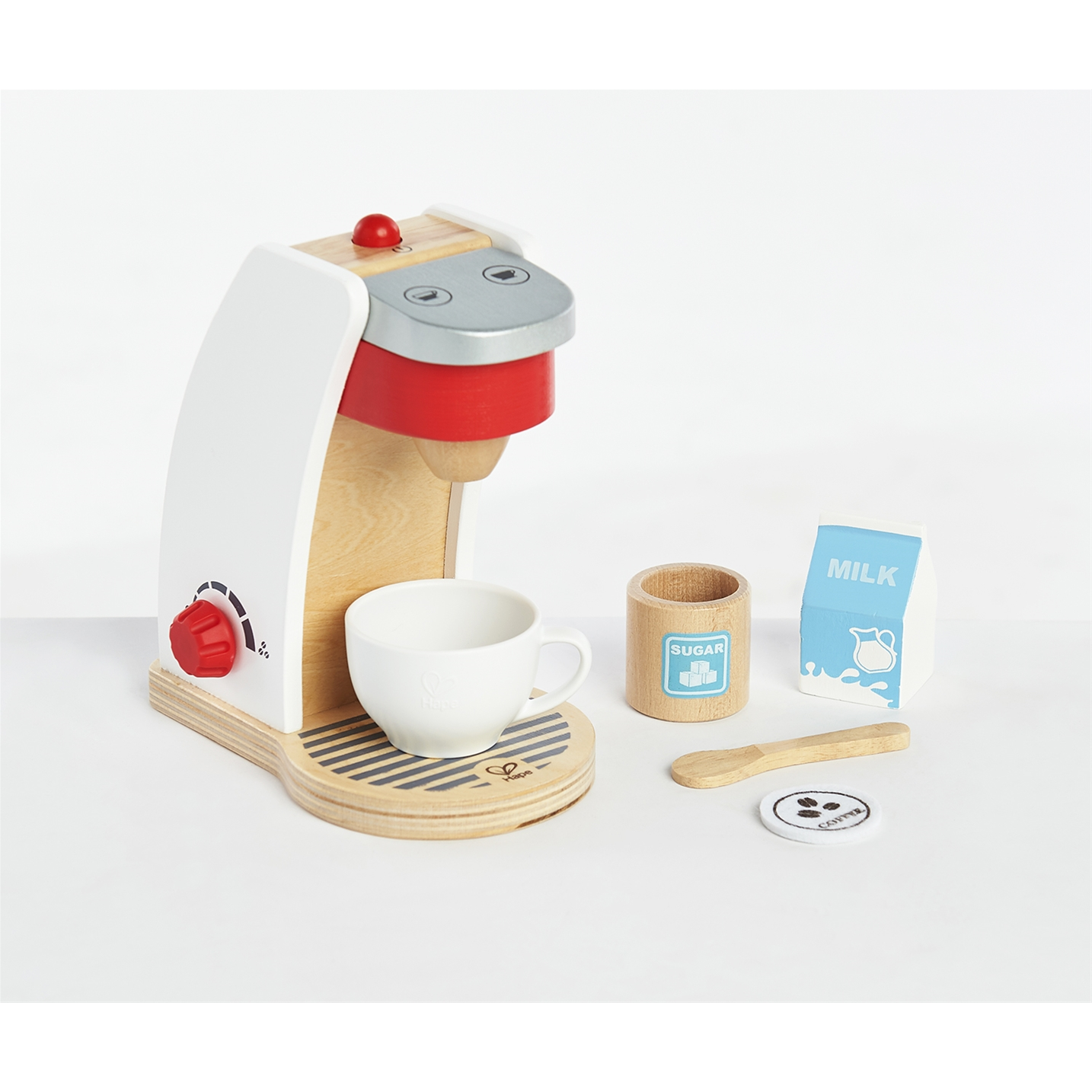 Wood Eats Good Mornings Coffee Maker Playset W Milk & Sugar 10pcs Toy for sale online 