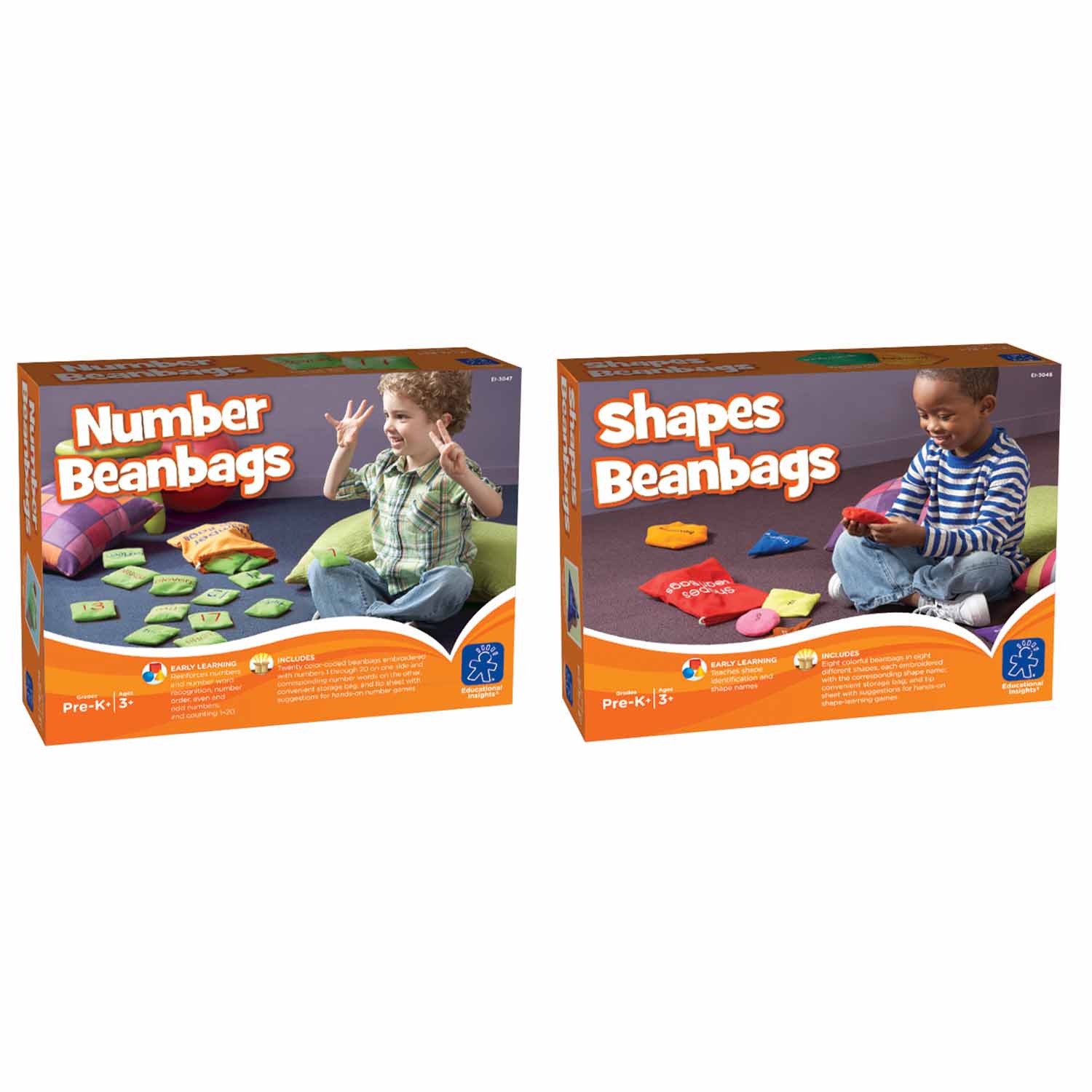 Numbers & Shapes Bean Bags Set