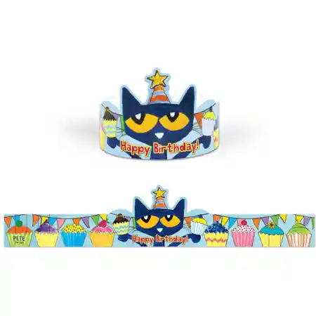 Pete the Cat Happy Birthday Crowns