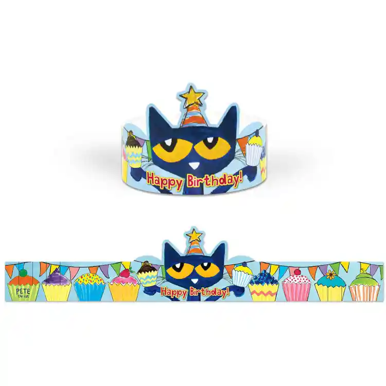 Pete the Cat Happy Birthday Crowns