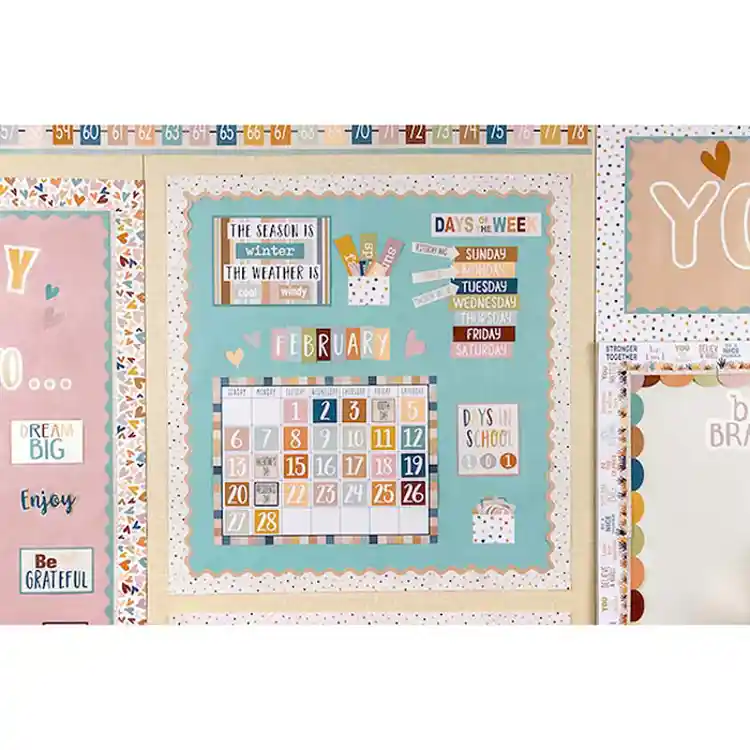 Everyone is Welcome Calendar Bulletin Board Set