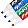 Expo® Low Odor Dry-Erase Markers, 4 Color Set, Chisel Tip