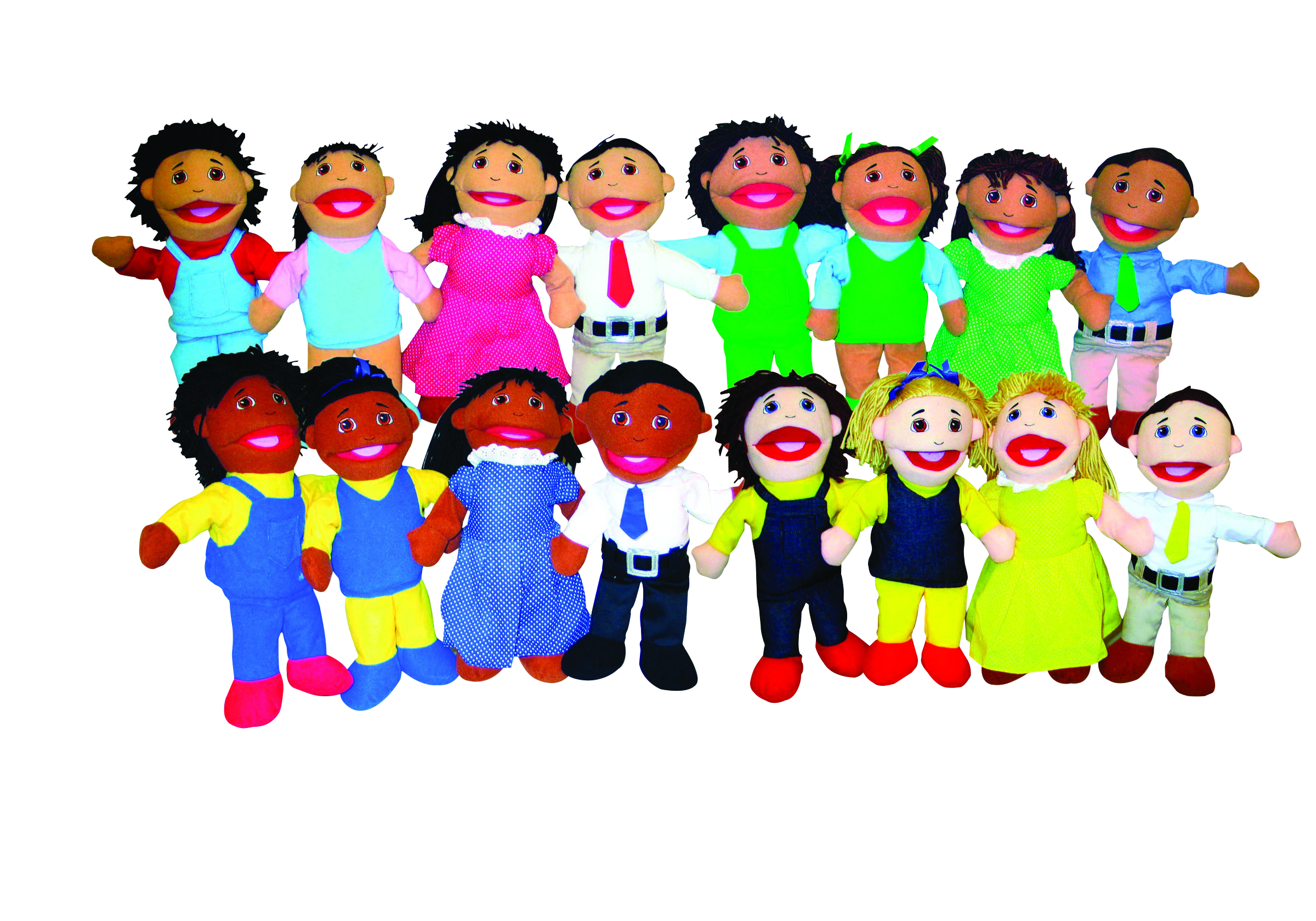 Family Puppets, Set of 4 Families | Becker's School Supplies