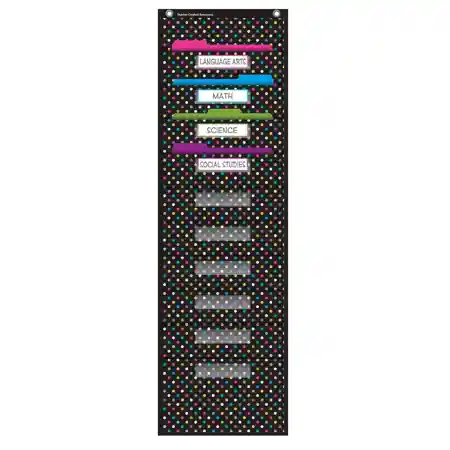 File Storage Pocket Charts, Chalkboard Brights