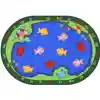 Fishin' Fun Classroom Rug, Oval 5'4" x 7'8"