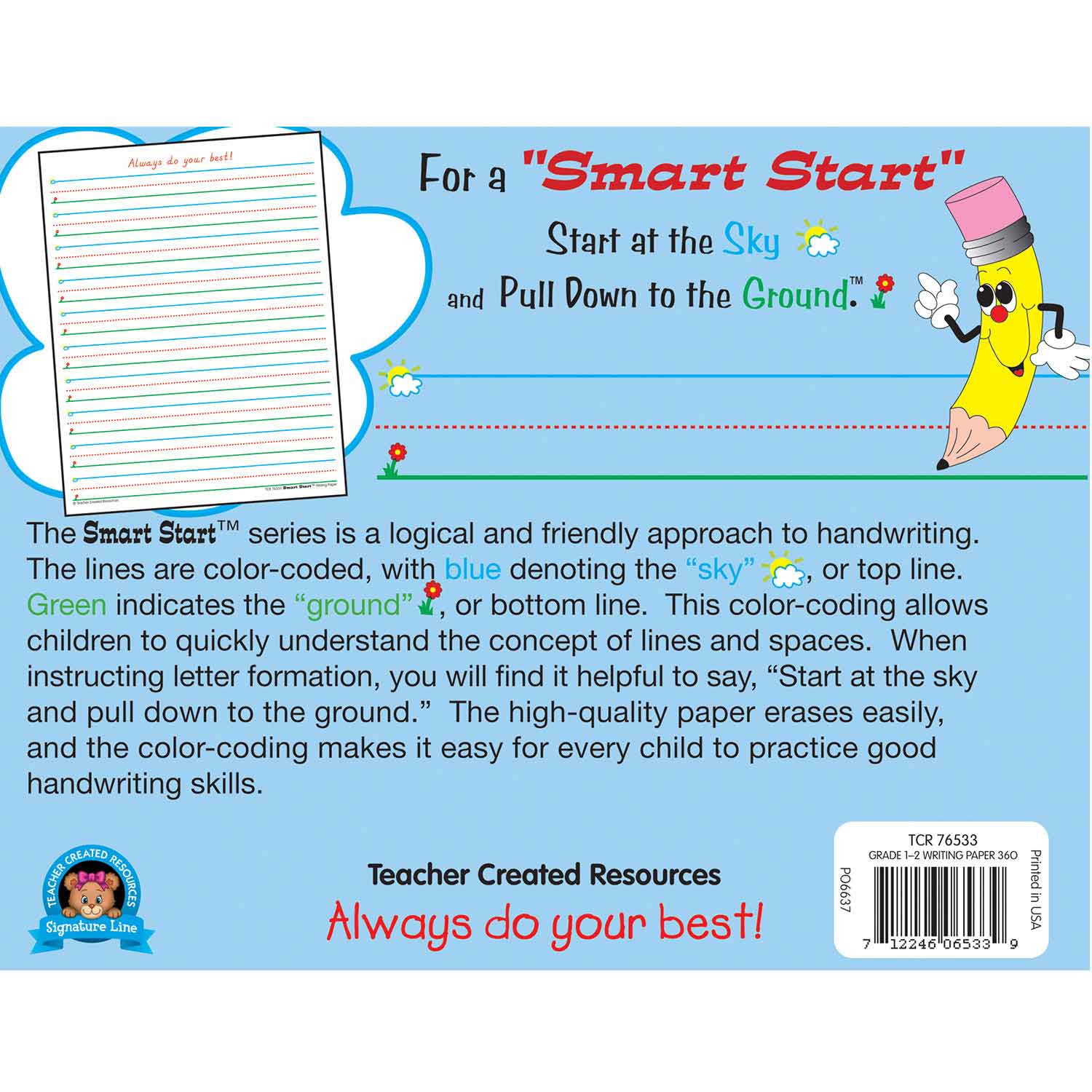 Smart Start 1-2 Writing Paper, 360 Sheets | Becker's