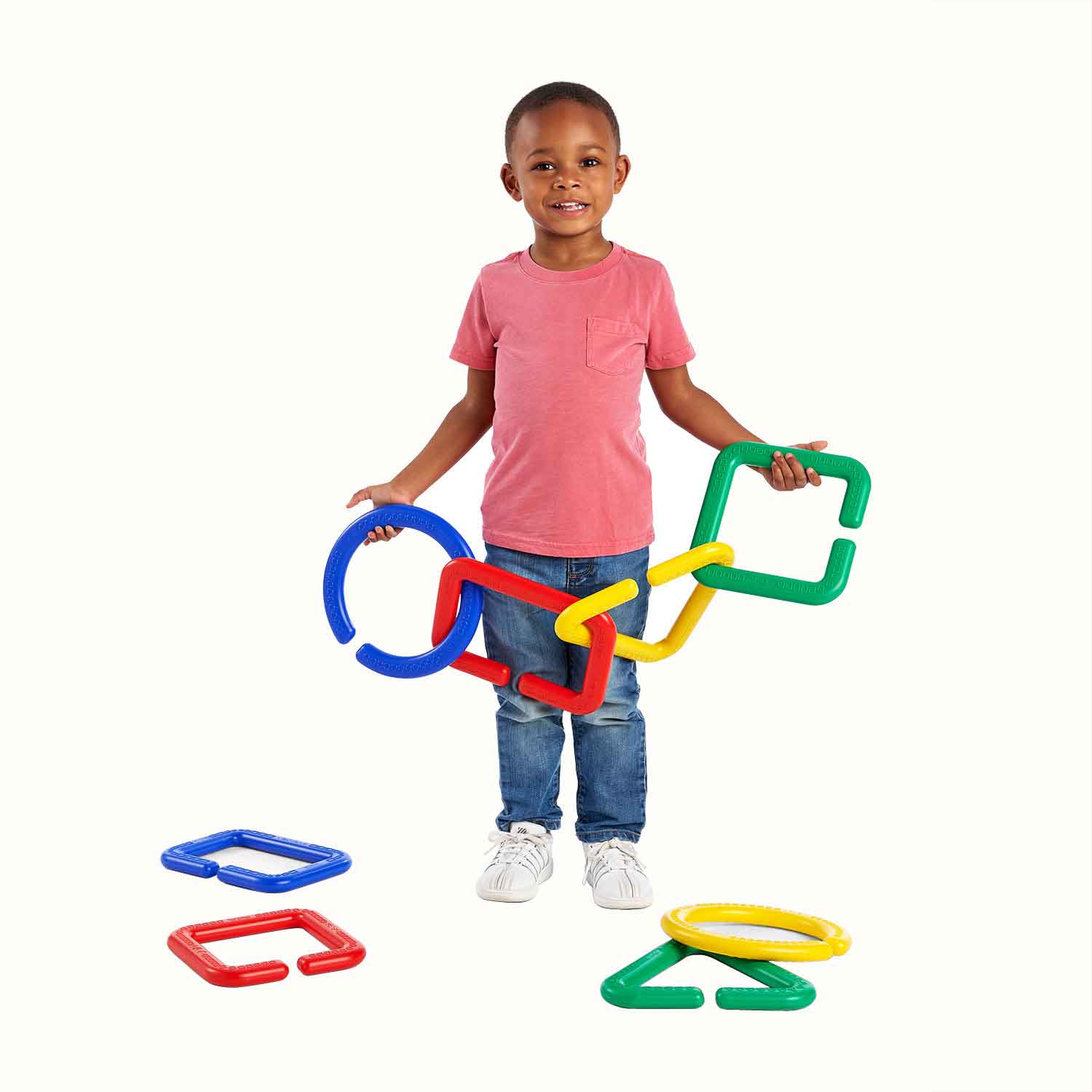 Geo Links Mini Jar Set - 144 Pieces Linking Shapes In 6 Colours Geo Links Mini Jar Set - 144 Pieces Linking Shapes In 6 Colours