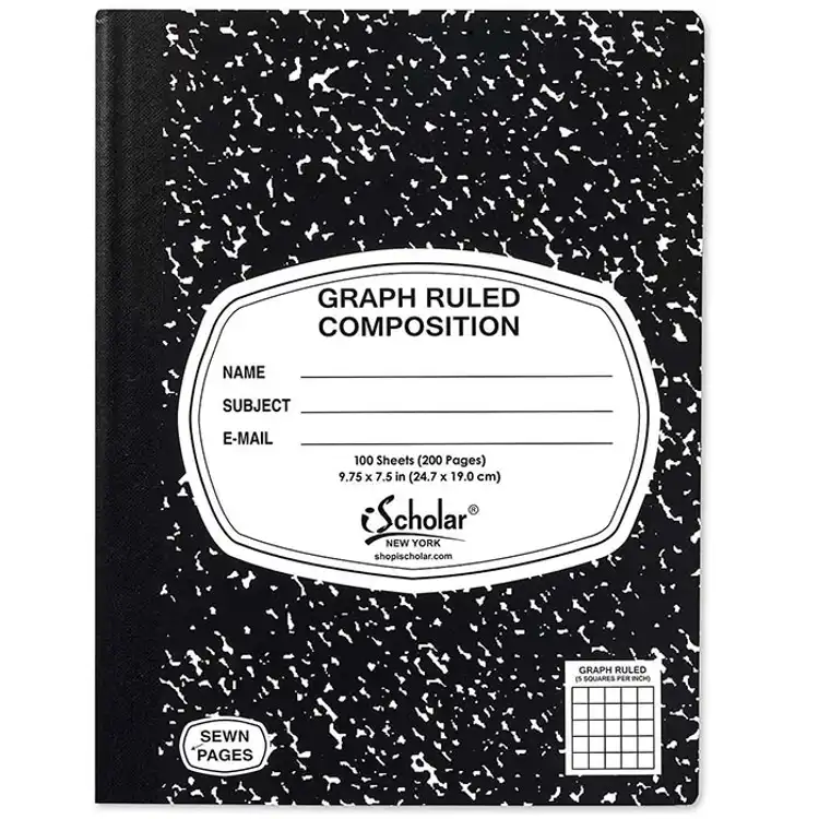Graph (Quad) Ruled Composition Book, Sewn-Dozen