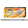 Bic® Medium Point Round Stic® Pens, Black