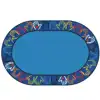 Hands Together Rug, Oval 7’6” x 12’