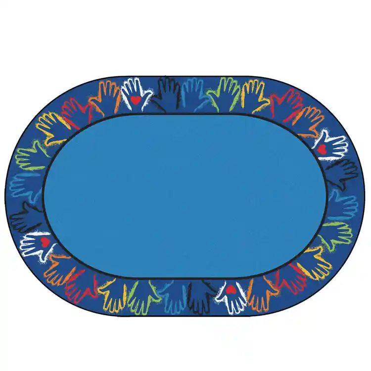 Hands Together Rug, Oval 8' x 12'