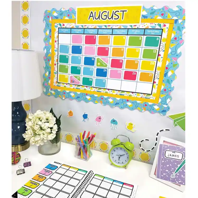 Happy Place Calendar Bulletin Board Set