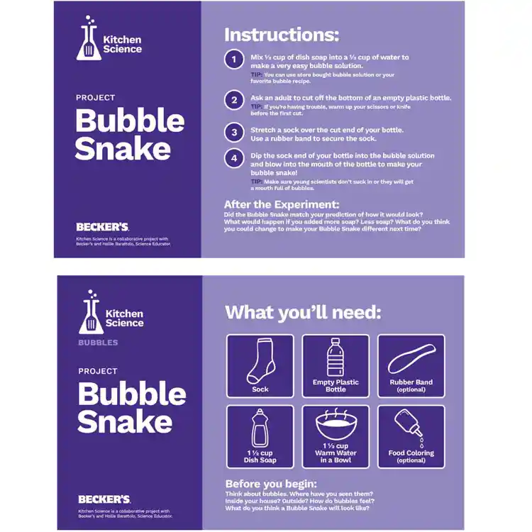 Becker's Kitchen Science Activity Cards