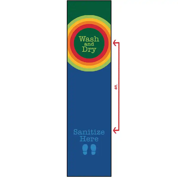 Healthy Habits Collection™ Rainbow Dot Sanitize Here Runner