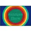 Healthy Habits Collection™ Sanitize Here Mat, Rainbow Dot