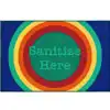 Healthy Habits Collection™ Sanitize Here Mat, Rainbow Dot