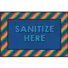 Healthy Habits Collection™ Sanitize Here Mat, Rainbow Stripe