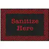 Healthy Habits Collection™ Sanitize Here Mat, Red & Black