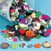 Assorted Buttons Bucket