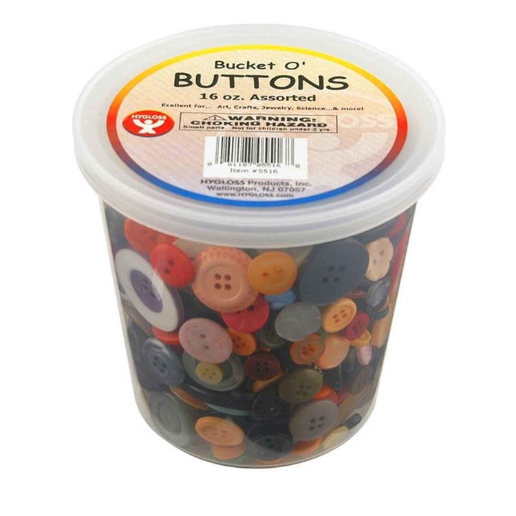 Assorted Buttons Bucket