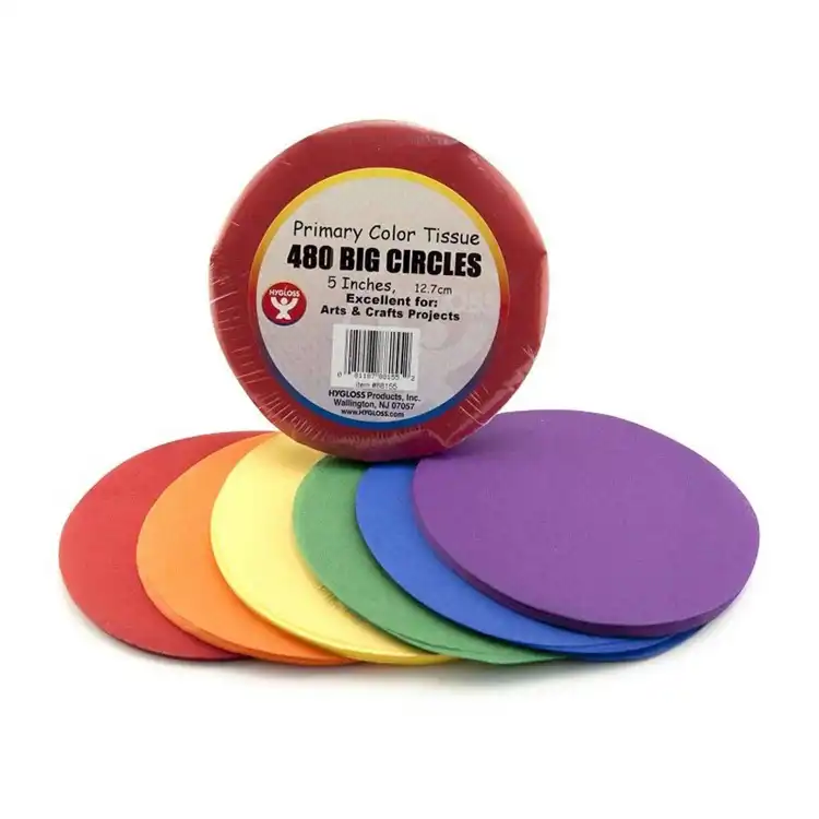 Tissue Circles & Squares, Primary Colors, Circles