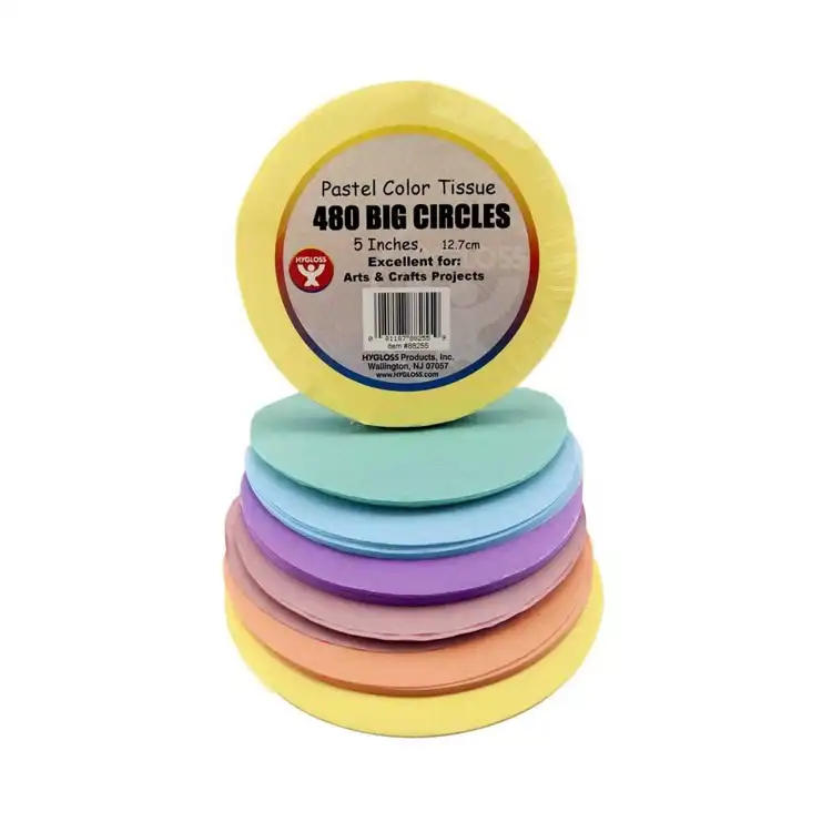 Tissue Circles & Squares, Pastel Colors, Circles