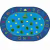 Hip Hop To The Top Classroom Rug, Oval 6'9" x 9'5"