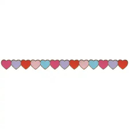 Home Sweet Classroom Colorful Hearts Die Cut Border