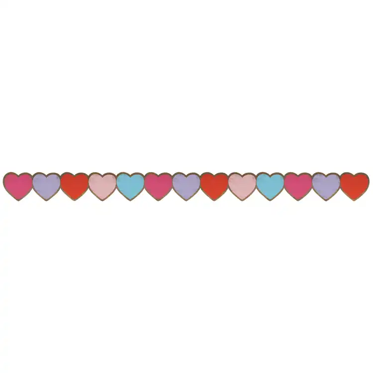 Home Sweet Classroom Colorful Hearts Die Cut Border