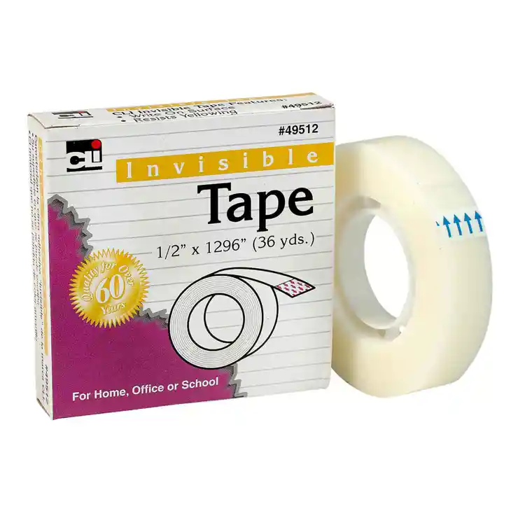 Invisible Tape, ½"W, Single Roll