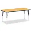 Jonti-Craft® Oak Top Activity Tables, Rectangle 30" X 72", Adult 24" - 31"