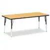 Jonti-Craft® Oak Top Activity Tables, Rectangle 30" X 72", Elementary 15" - 24"