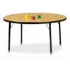 Jonti-Craft® Oak Top Activity Tables, Round 48", Adult 24" - 31"